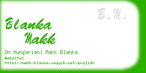 blanka makk business card